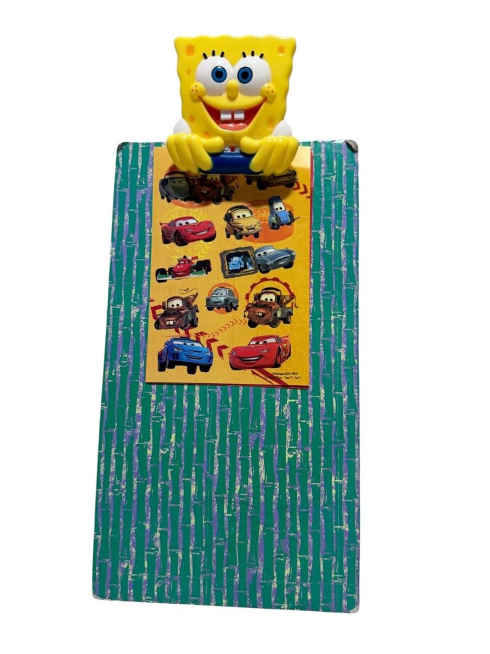 Sponge Bob Squarepants 2002 Clipboard with Set of Pixar Cars Stickers - Picture 8 of 8